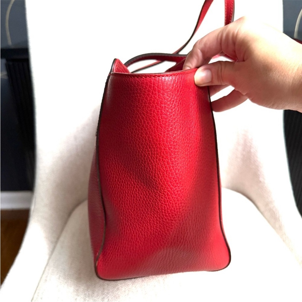Authentic Gucci Swing tote bag red leather medium size - Picture 9 of 16